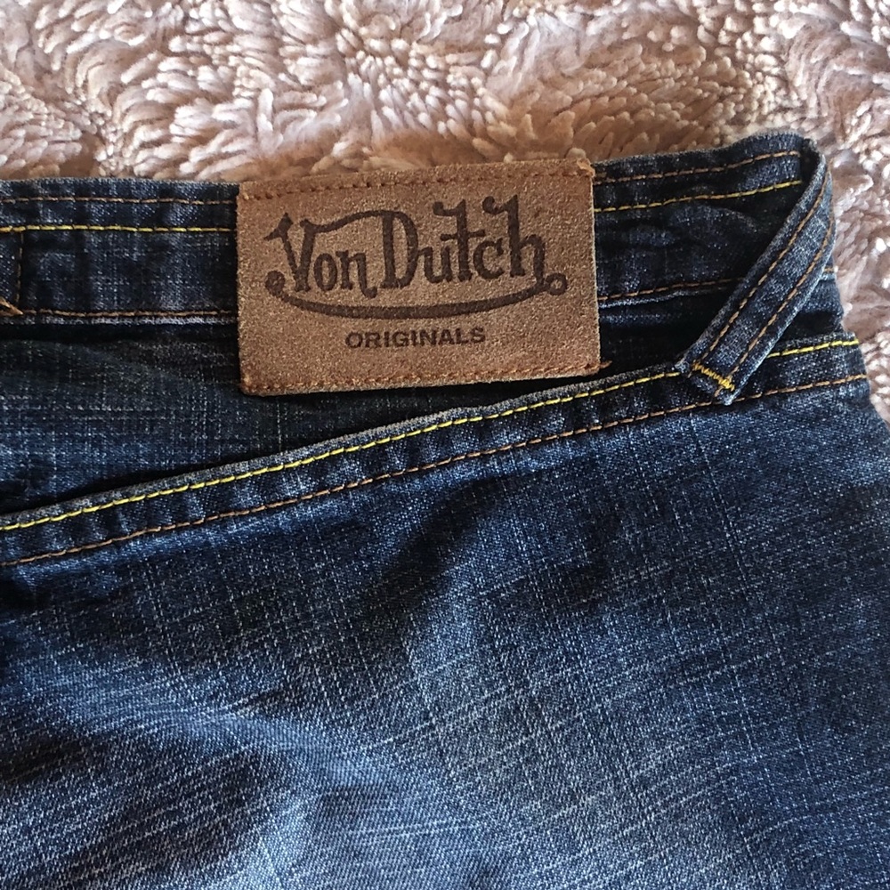 RELIST & SOLD 😃Von Dutch Colored LOGO Jeans Pink Green Motorcyles & Race Cars - Picture 9 of 12